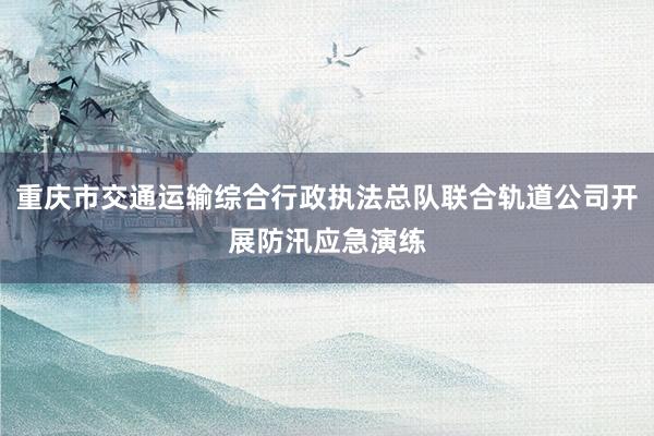 重庆市交通运输综合行政执法总队联合轨道公司开展防汛应急演练
