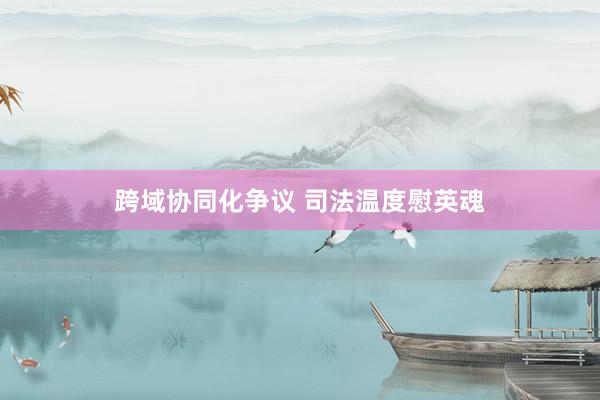 跨域协同化争议 司法温度慰英魂